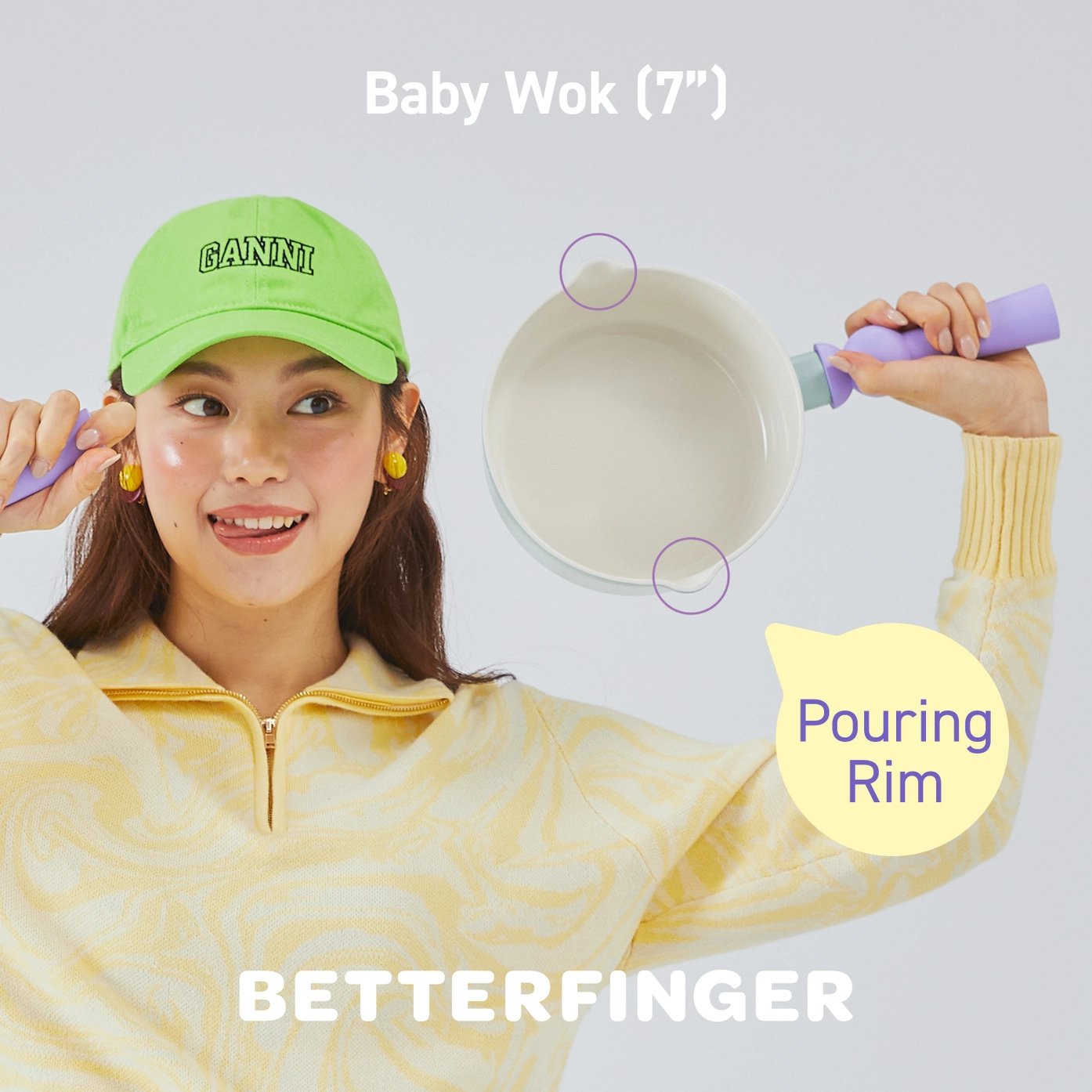 Better Finger Cast Aluminum Baby Wok