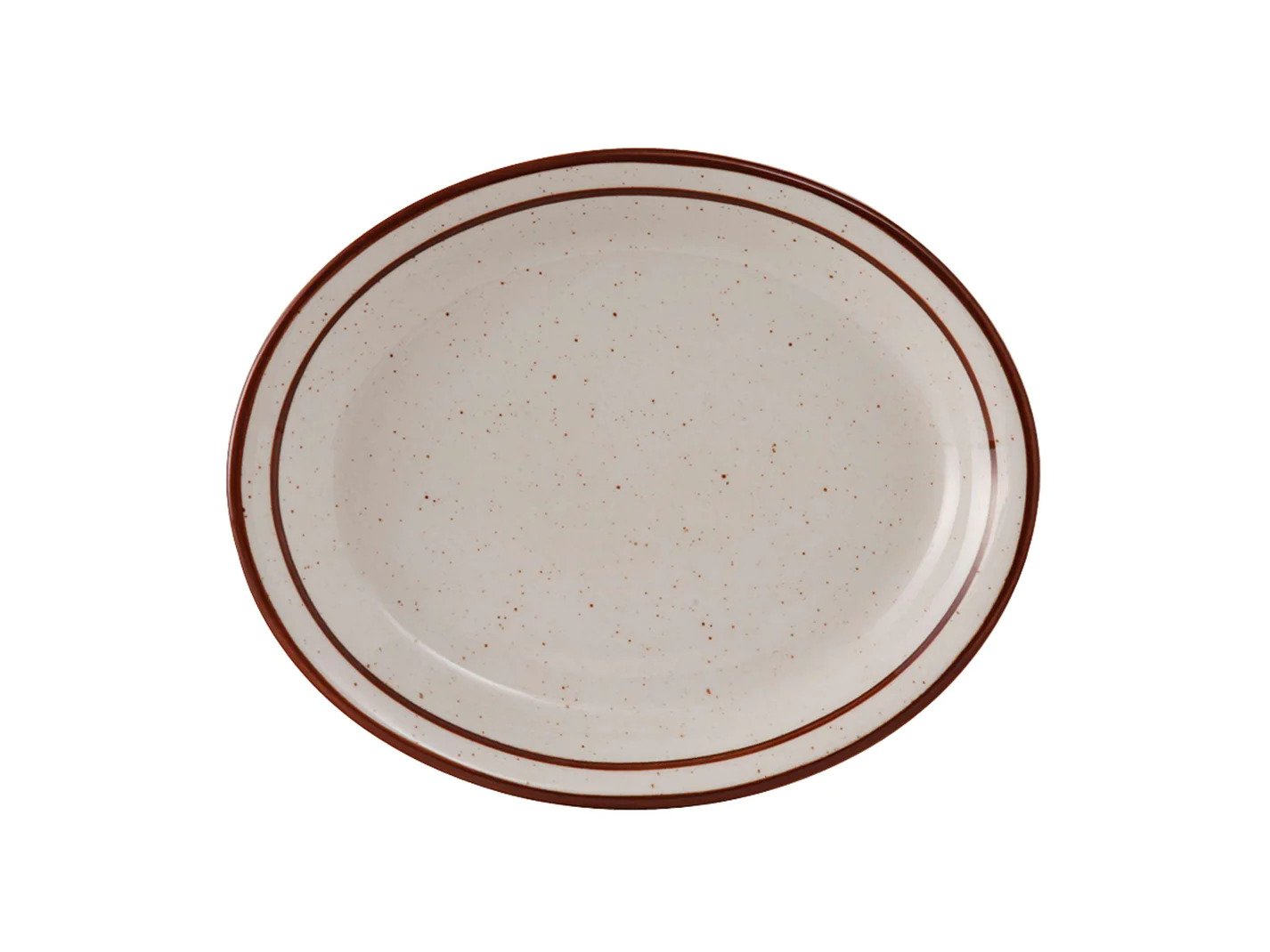 Tuxton Bahama Brown Oval Plate