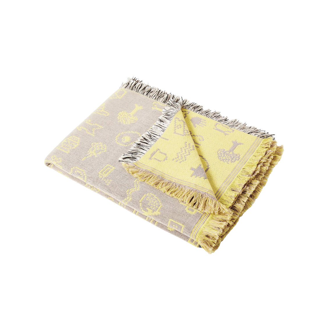 Cairo Throw - Gray/Yellow