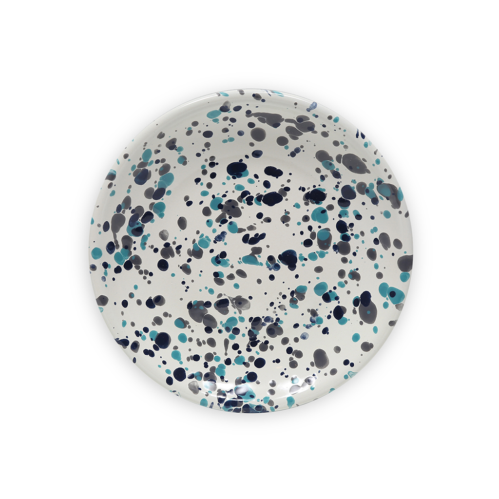 Crow Canyon Catalina Coupe Salad Plate - Blue Tides
