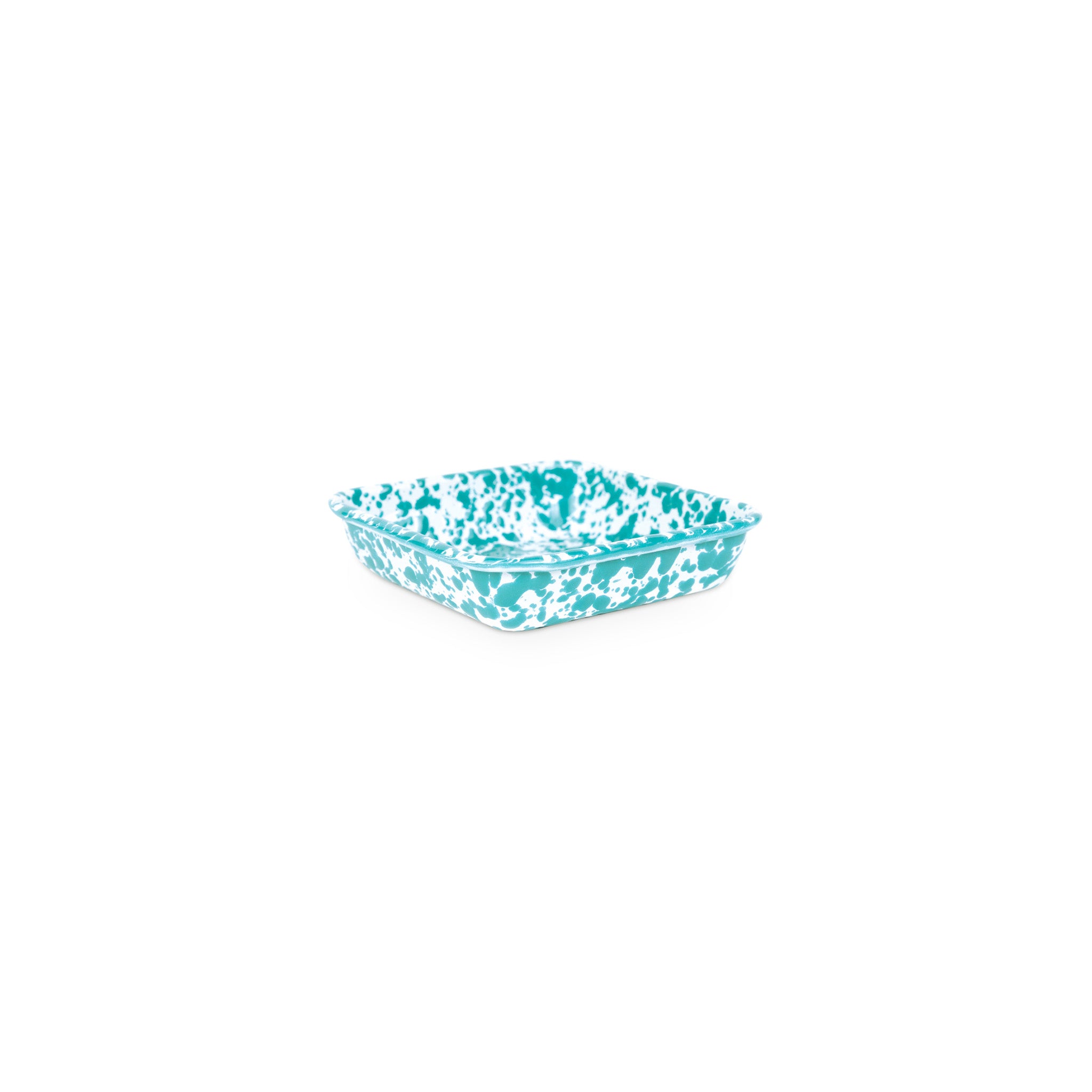 Splatter Small Square Tray - Turquoise