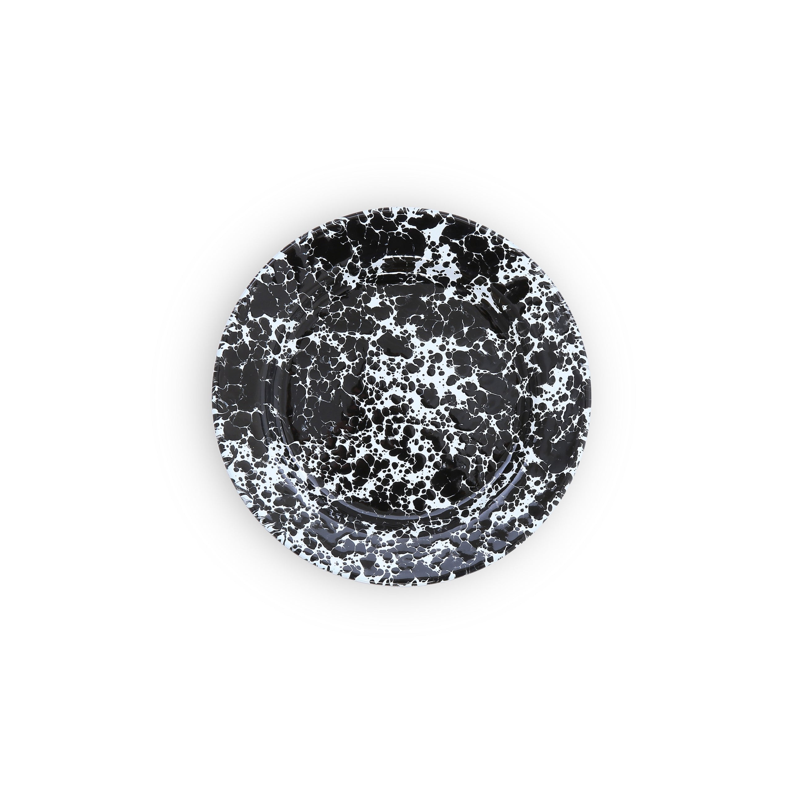 Splatter Flat Salad Plate - Black