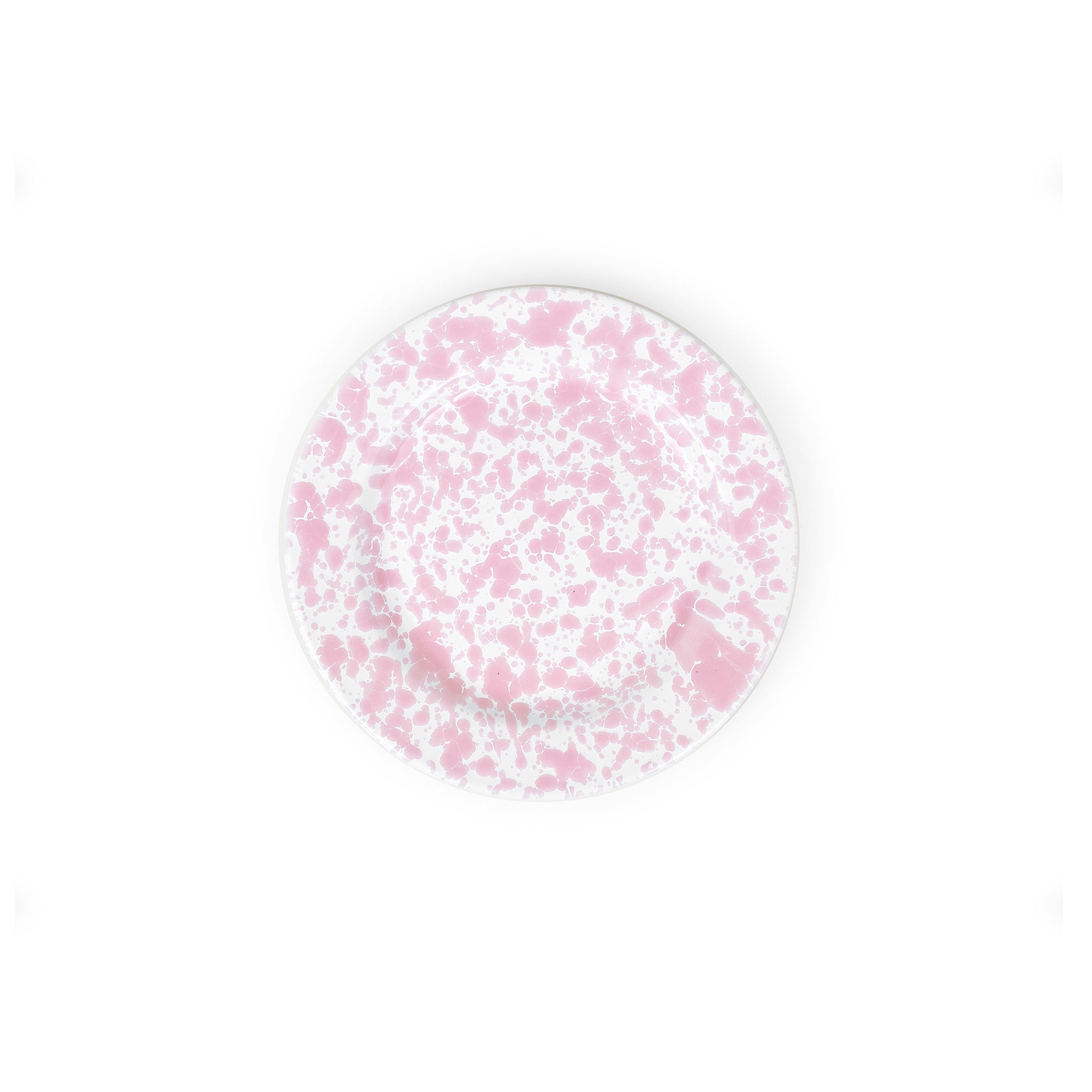 Splatter Flat Salad Plate - Pink