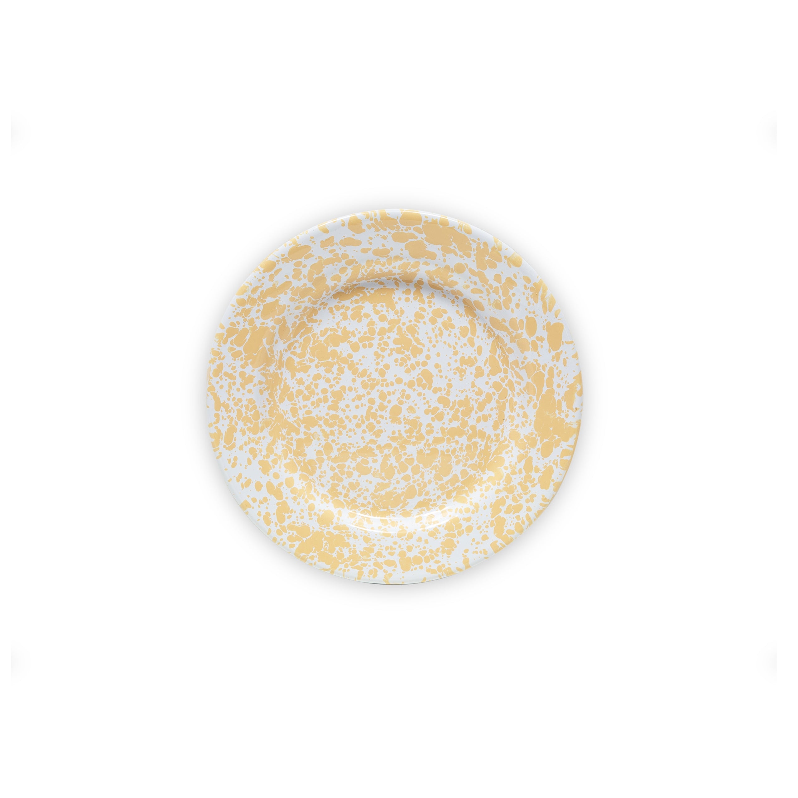 Splatter Flat Salad Plate - Yellow
