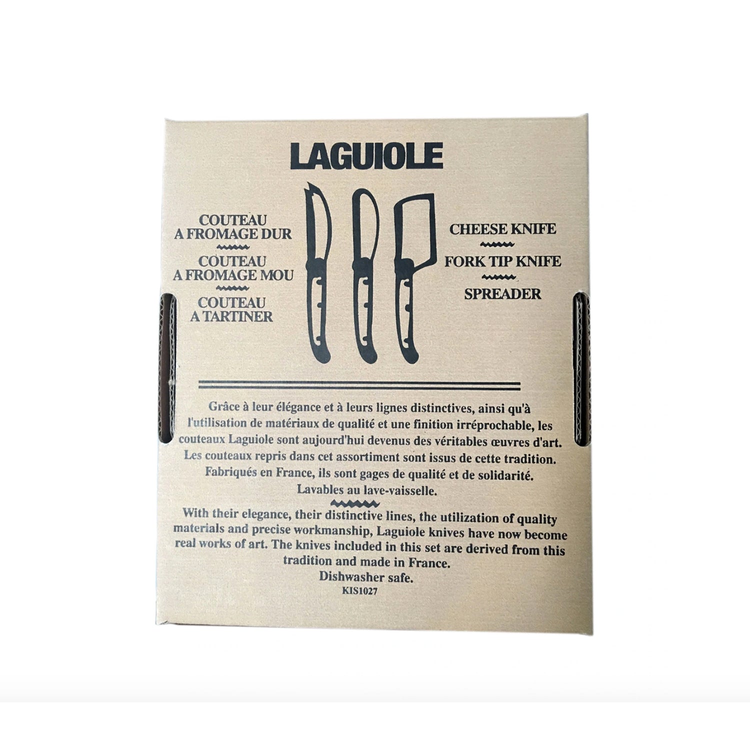 Laguiole Mini Cheese Set - Ivory / Brown Box (Set of 3 Utensils)