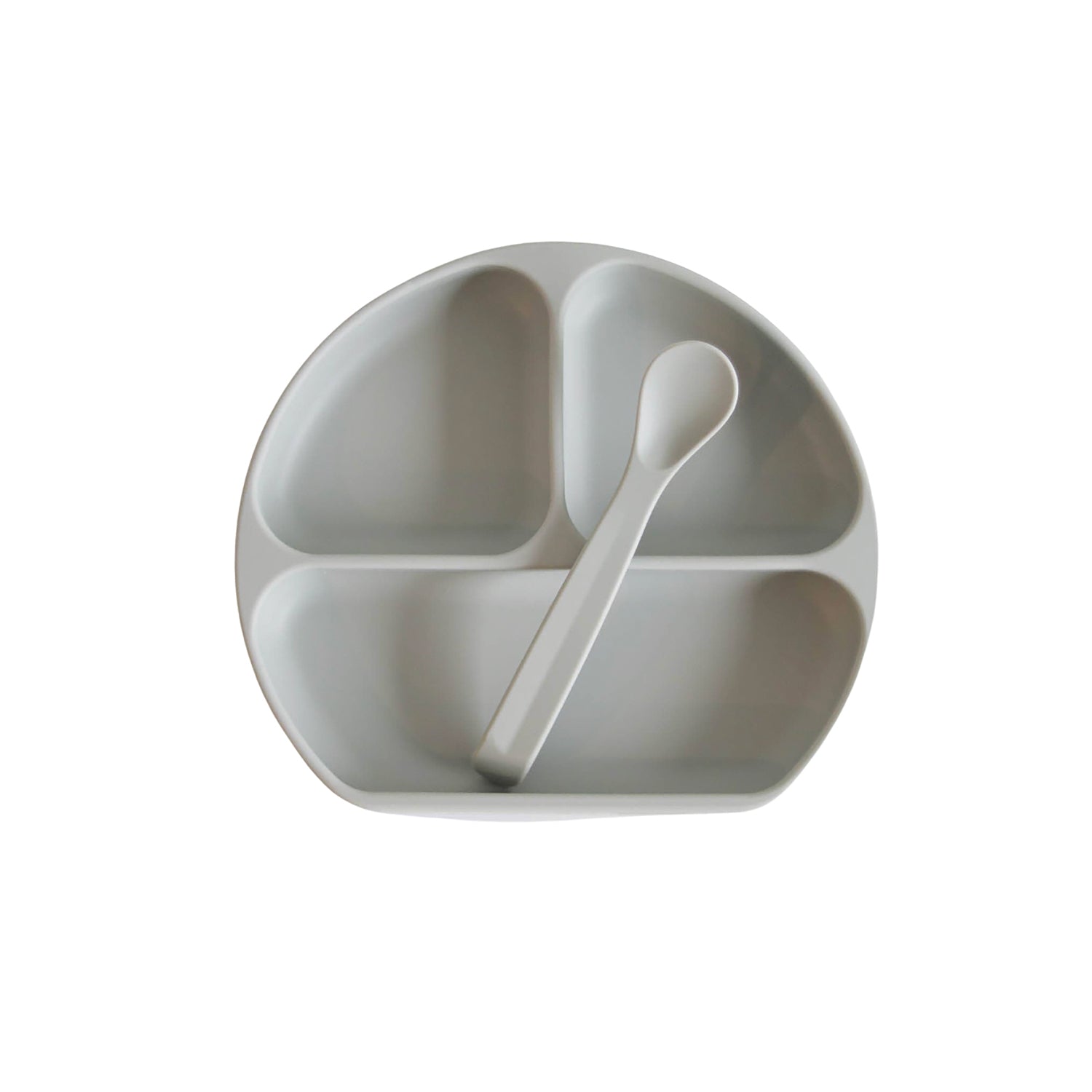Silicone Suction Plate With Lid & Spoon
