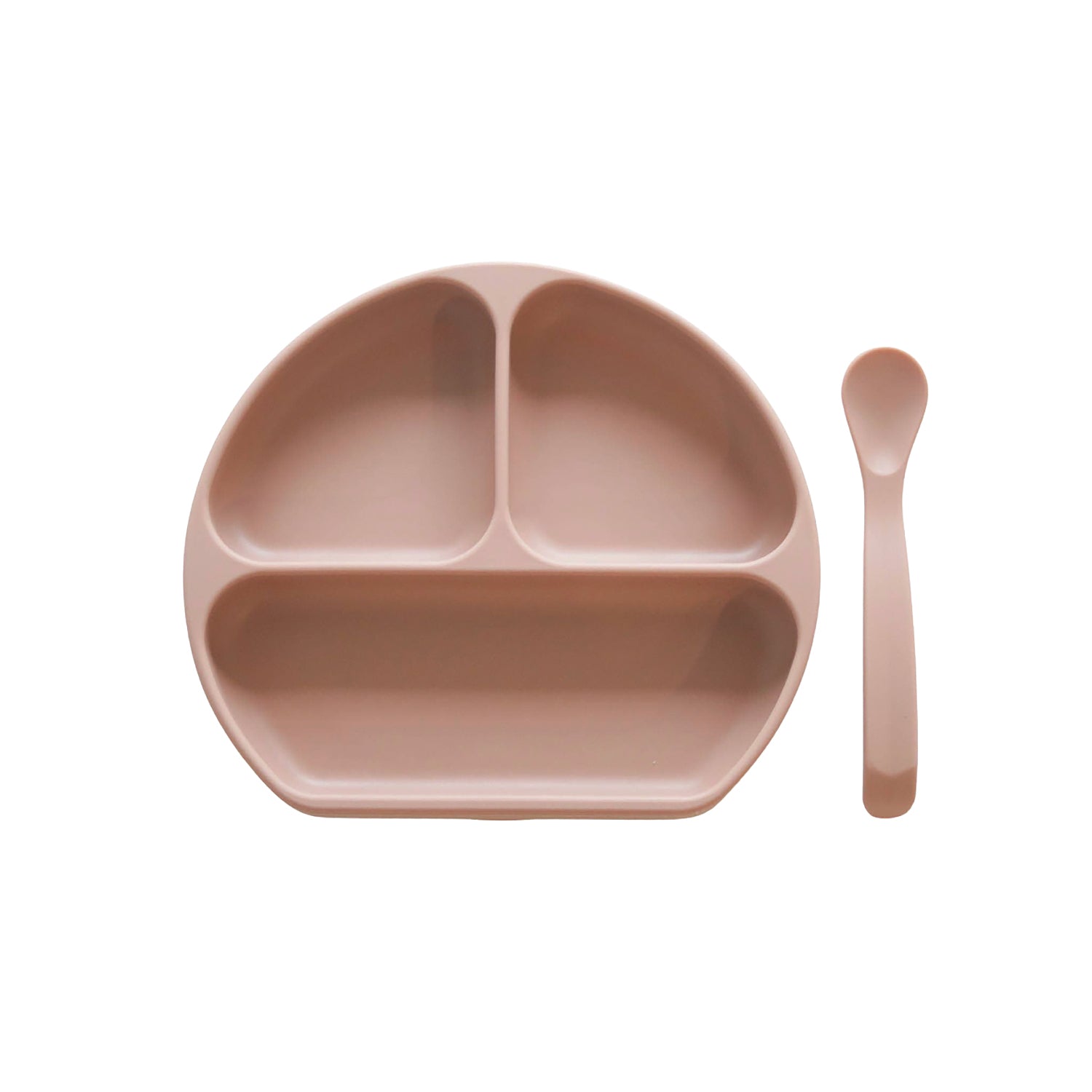 Silicone Suction Plate With Lid & Spoon