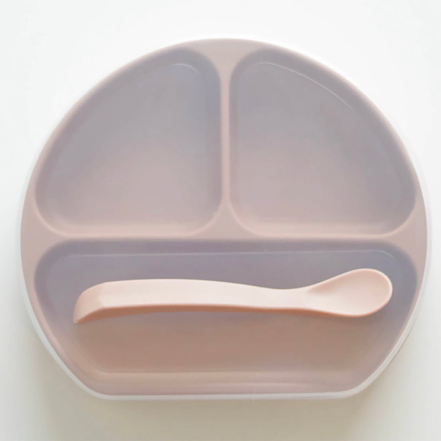 Silicone Suction Plate With Lid & Spoon