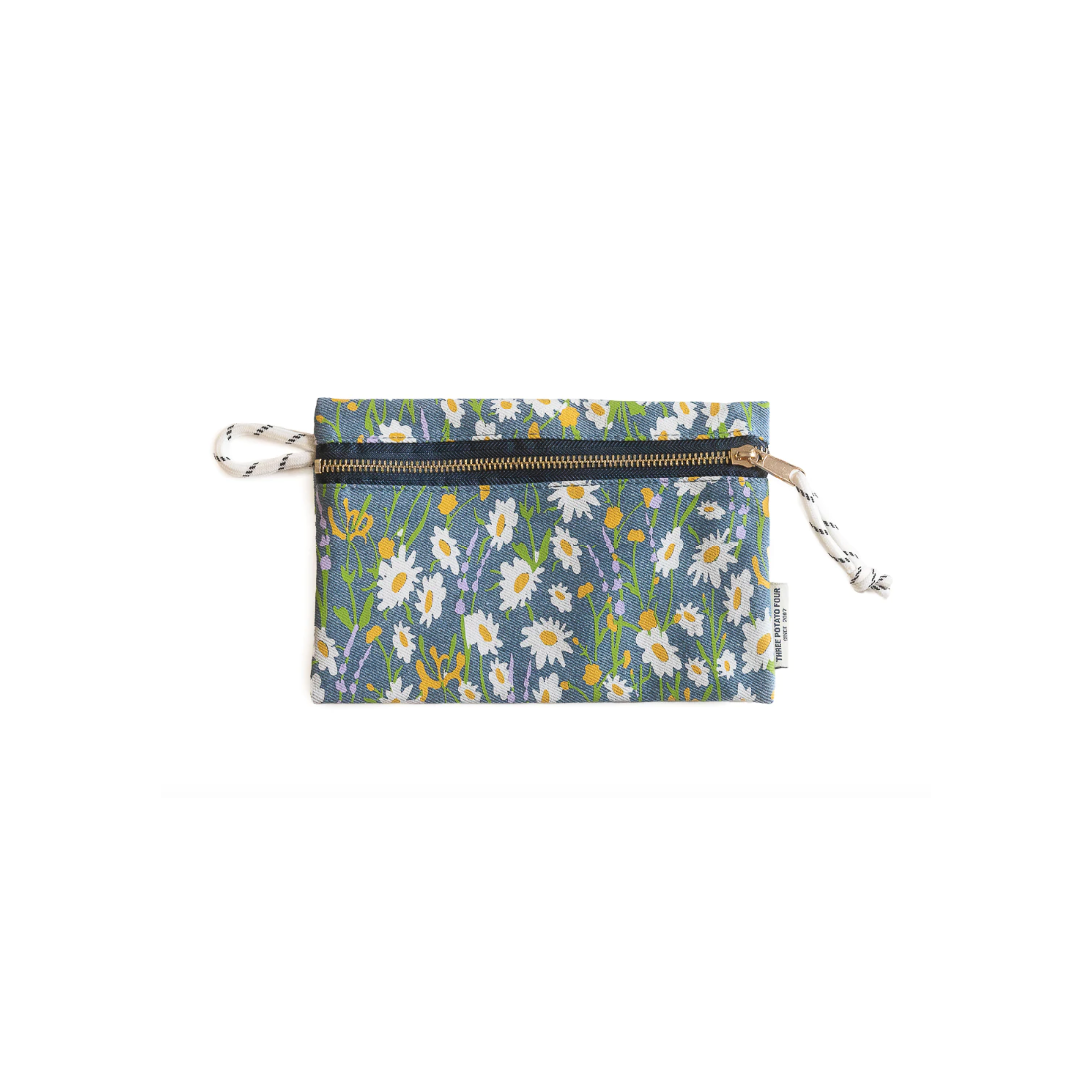 Zip Pouch - Daisy Garden / Denim