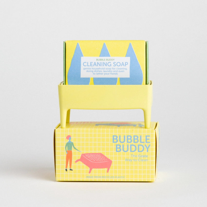 Foekje Fleur Bubble Buddy Gift Set: Soap Holder + Cleaning Bar Soap