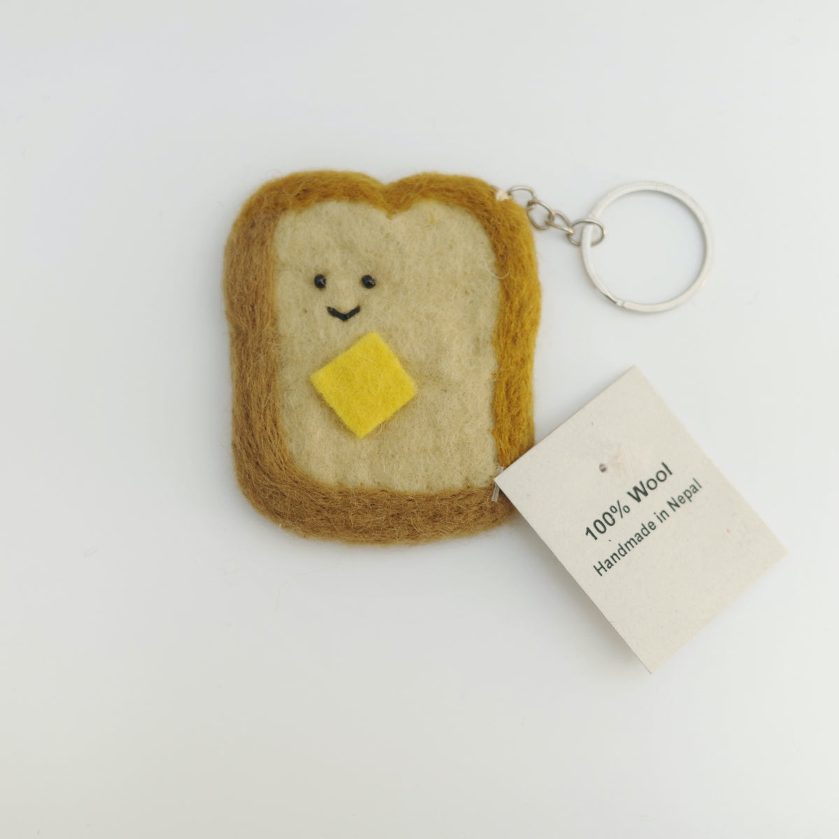 Handmade Felt Bread Keychain (Each One Will Vary)