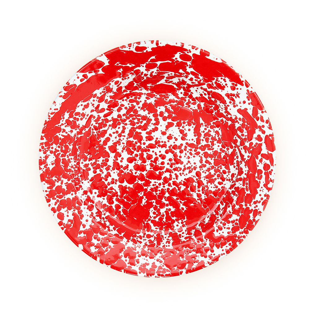 Splatter 10" Dinner Plate - Red Marble
