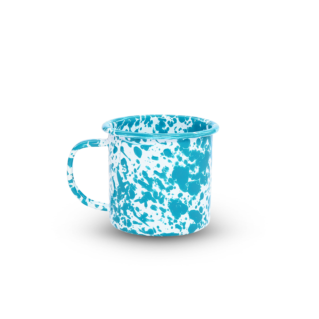 Splatter 12 oz Mug - Turquoise Marble