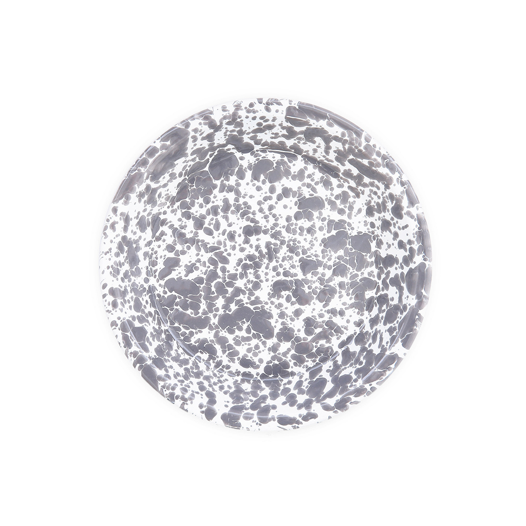 Splatter Pie Plate - Grey Marble