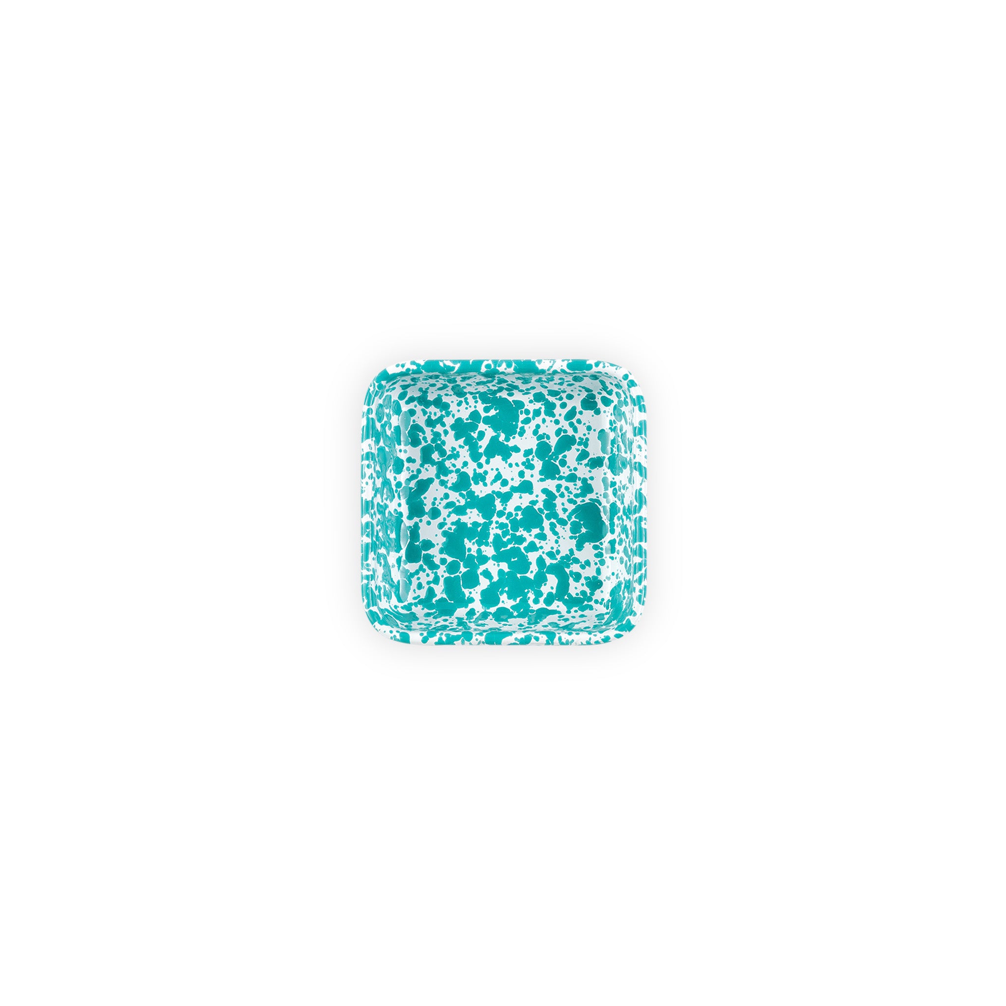 Splatter Small Square Tray - Turquoise