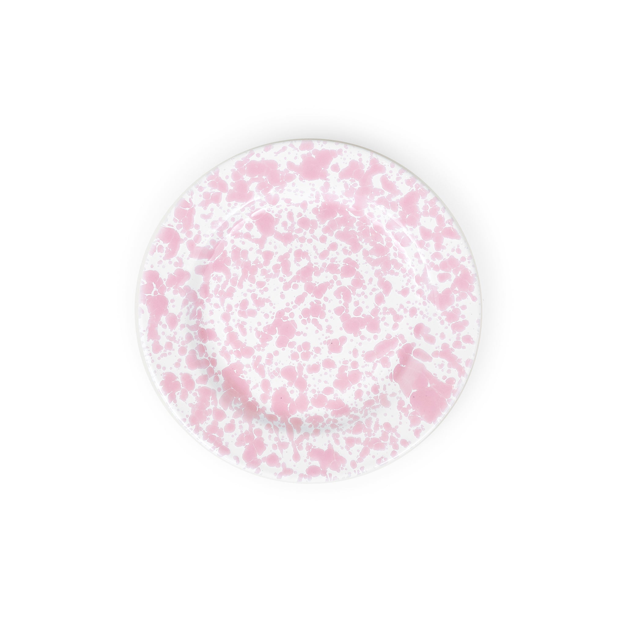Splatter Flat Salad Plate - Pink