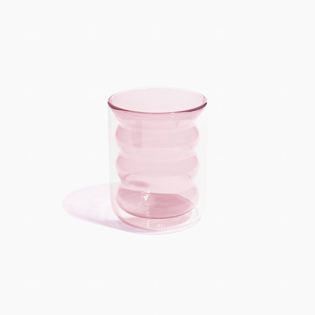 [Poketo] Double Wall Groovy Cup - Pink